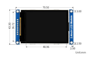 What is the size of 2.4 inch TFT display?